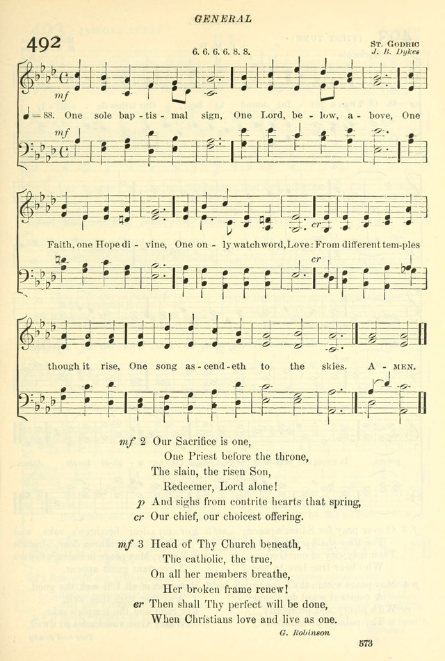 The Church Hymnal: revised and enlarged in accordance with the action of the General Convention of the Protestant Episcopal Church in the United States of America in the year of our Lord 1892. (Ed. B) page 621