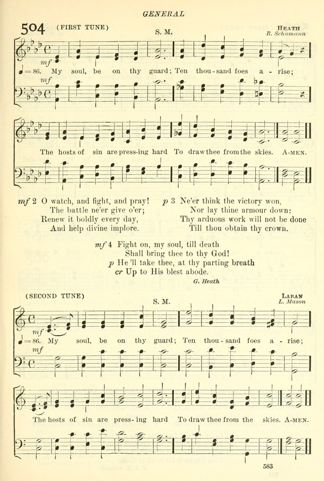 The Church Hymnal: revised and enlarged in accordance with the action of the General Convention of the Protestant Episcopal Church in the United States of America in the year of our Lord 1892. (Ed. B) page 631