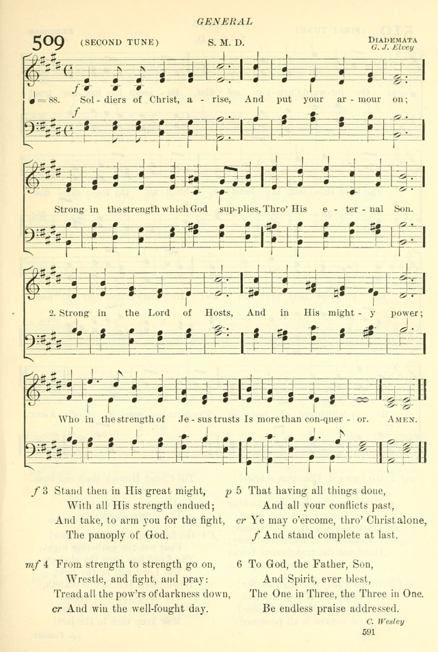 The Church Hymnal: revised and enlarged in accordance with the action of the General Convention of the Protestant Episcopal Church in the United States of America in the year of our Lord 1892. (Ed. B) page 639