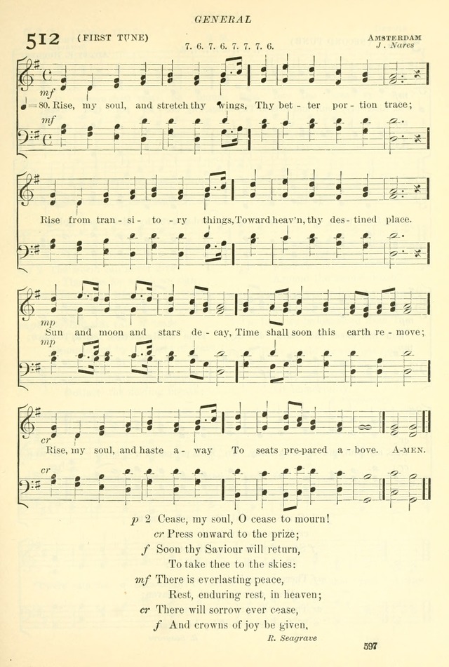 The Church Hymnal: revised and enlarged in accordance with the action of the General Convention of the Protestant Episcopal Church in the United States of America in the year of our Lord 1892. (Ed. B) page 645