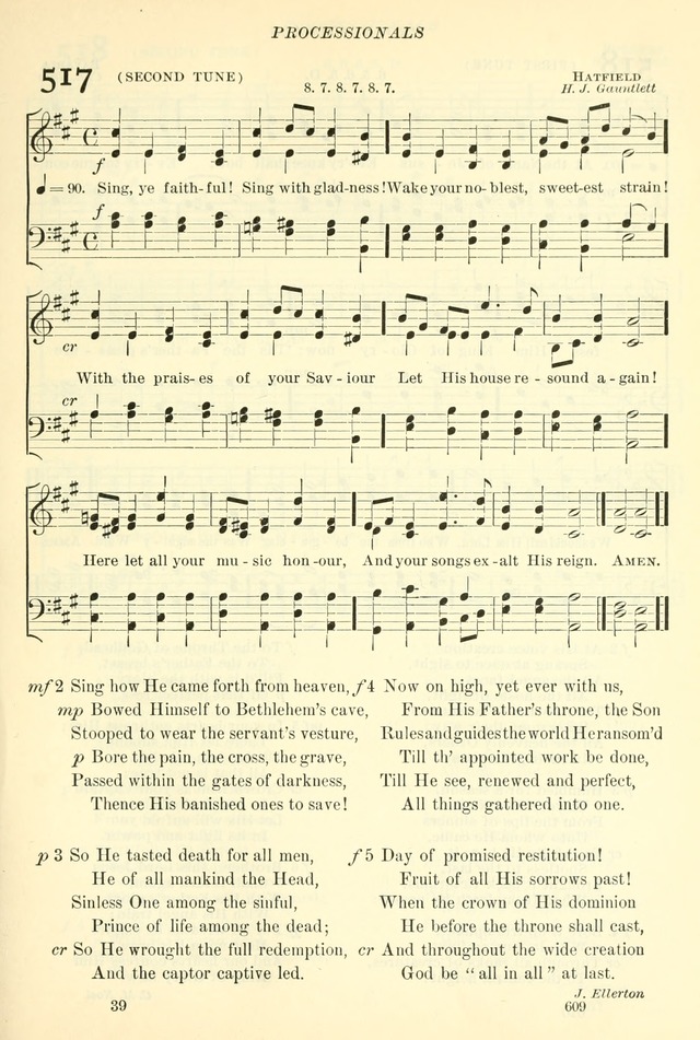 The Church Hymnal: revised and enlarged in accordance with the action of the General Convention of the Protestant Episcopal Church in the United States of America in the year of our Lord 1892. (Ed. B) page 657