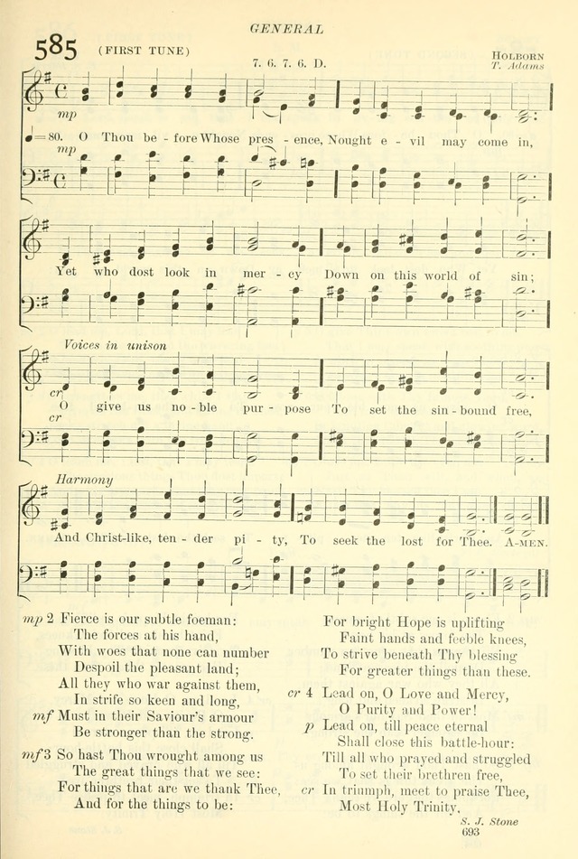 The Church Hymnal: revised and enlarged in accordance with the action of the General Convention of the Protestant Episcopal Church in the United States of America in the year of our Lord 1892. (Ed. B) page 741