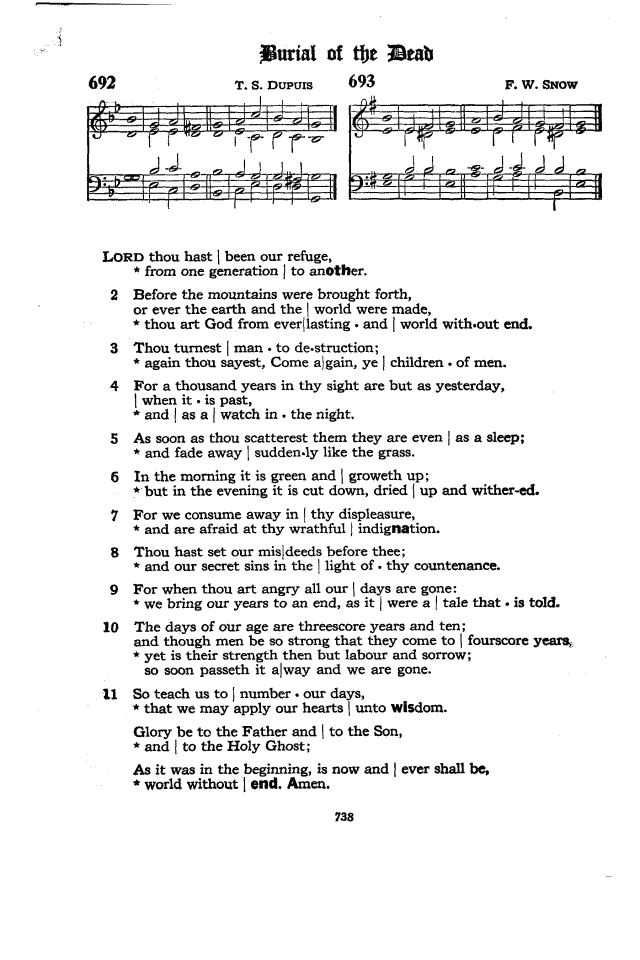 The Hymnal of the Protestant Episcopal Church in the United States of America 1940 page 738