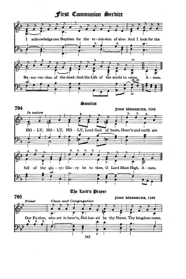 The Hymnal of the Protestant Episcopal Church in the United States of America 1940 page 747