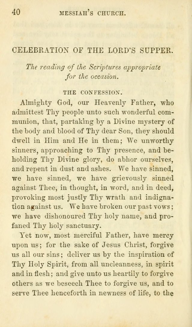 Hymns, Principles of Faith, Church Order, and Divine Services, or Occasional liturgy; for the use of Messiah