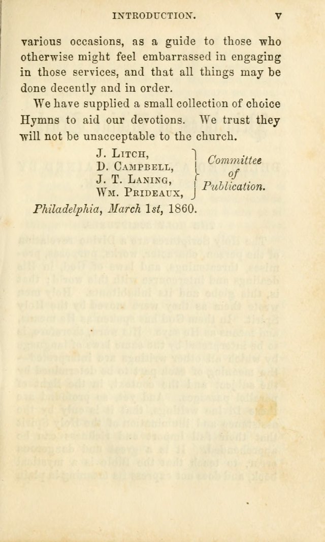 Hymns, Principles of Faith, Church Order, and Divine Services, or Occasional liturgy; for the use of Messiah