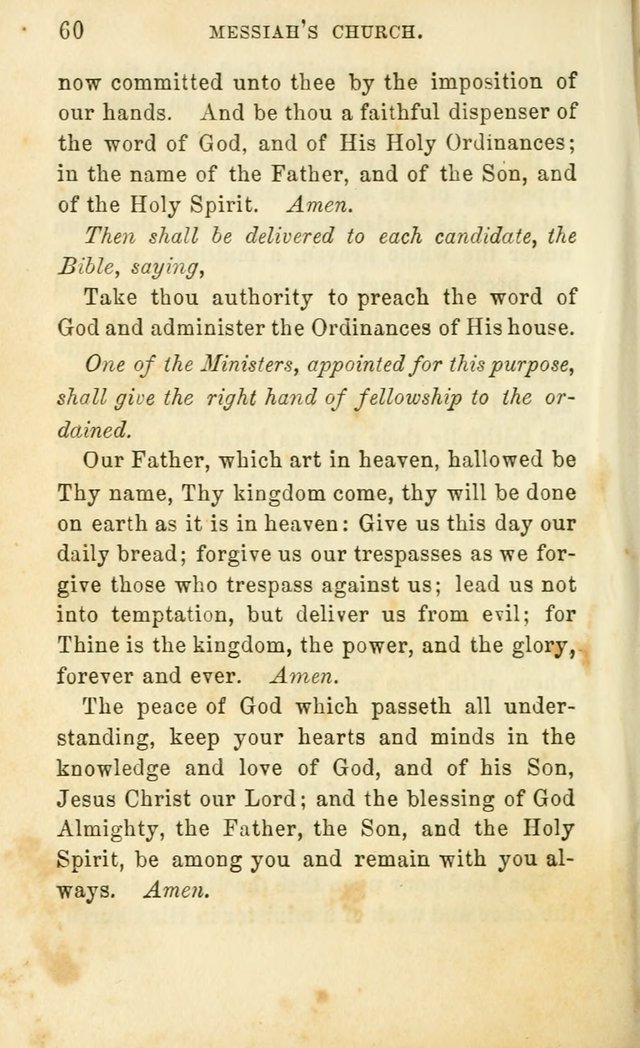 Hymns, Principles of Faith, Church Order, and Divine Services, or Occasional liturgy; for the use of Messiah