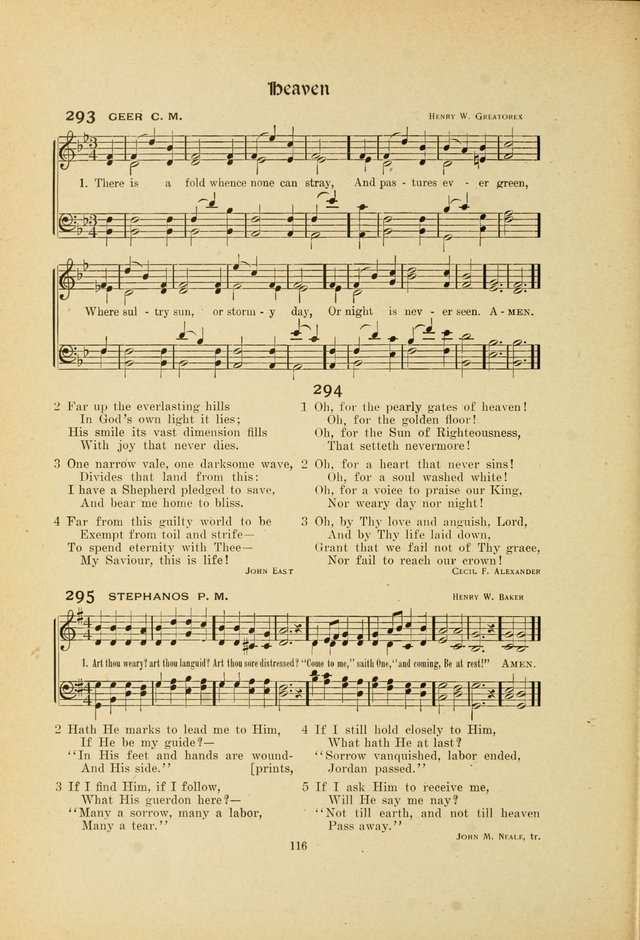 Hymns, Psalms and Gospel Songs: with responsive readings page 116