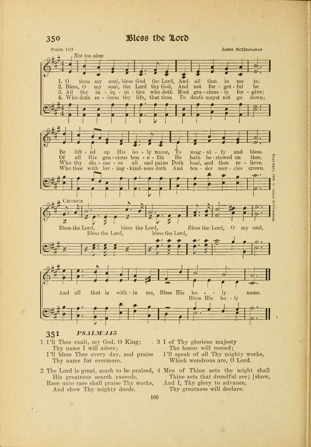 Hymns, Psalms and Gospel Songs: with responsive readings page 166