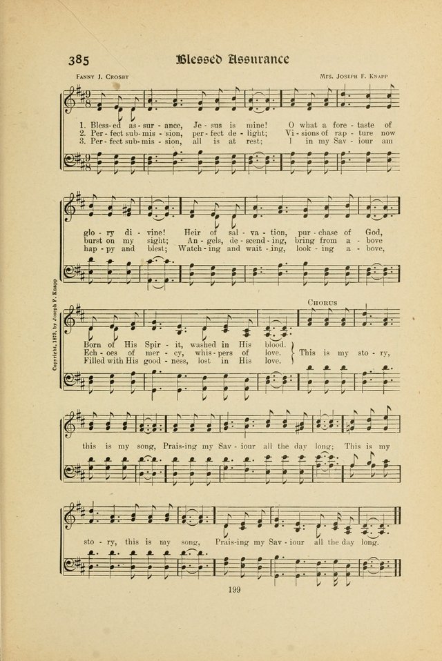 Hymns, Psalms and Gospel Songs: with responsive readings page 199