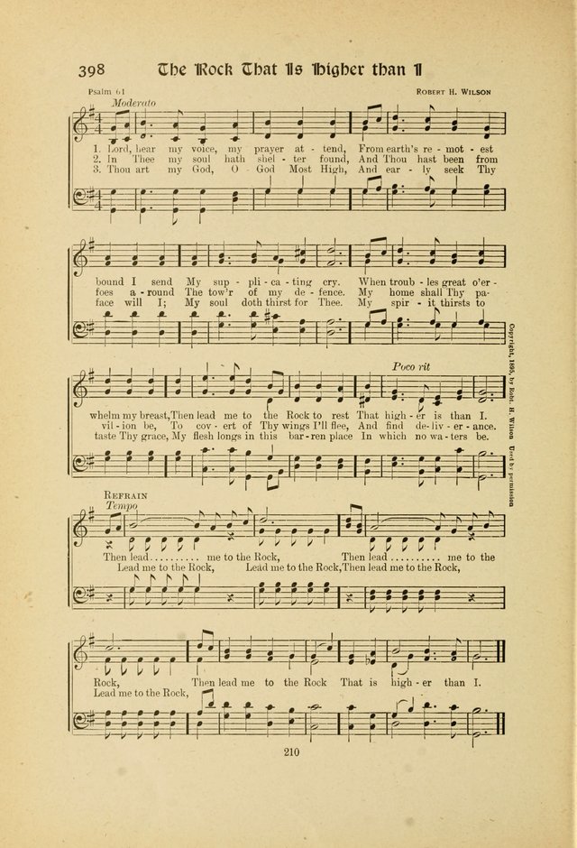 Hymns, Psalms and Gospel Songs: with responsive readings page 210