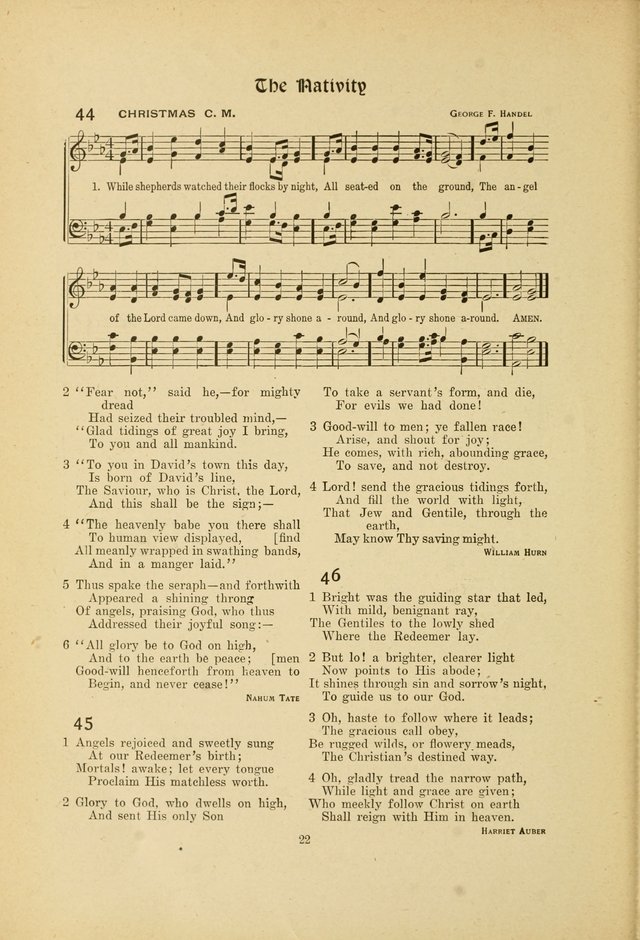 Hymns, Psalms and Gospel Songs: with responsive readings page 22