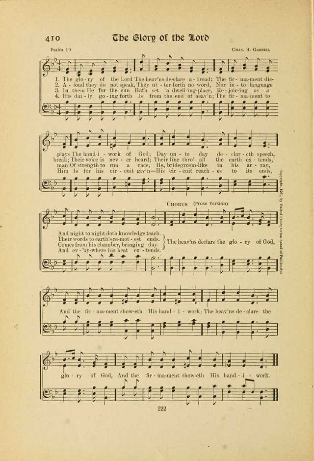 Hymns, Psalms and Gospel Songs: with responsive readings page 222