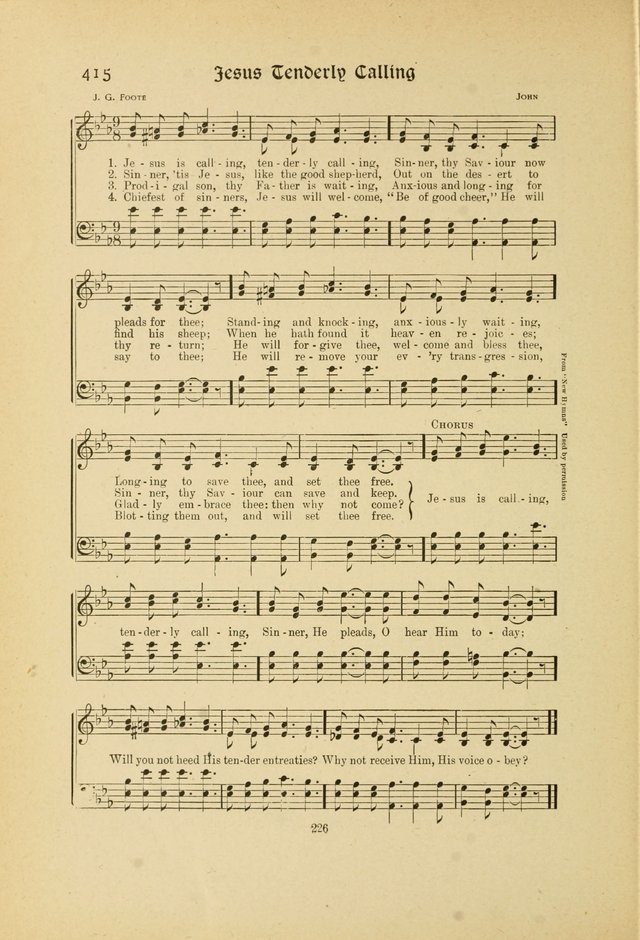 Hymns, Psalms and Gospel Songs: with responsive readings page 226