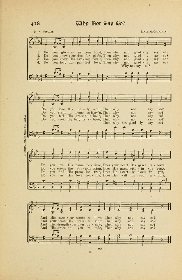 Hymns, Psalms and Gospel Songs: with responsive readings page 229