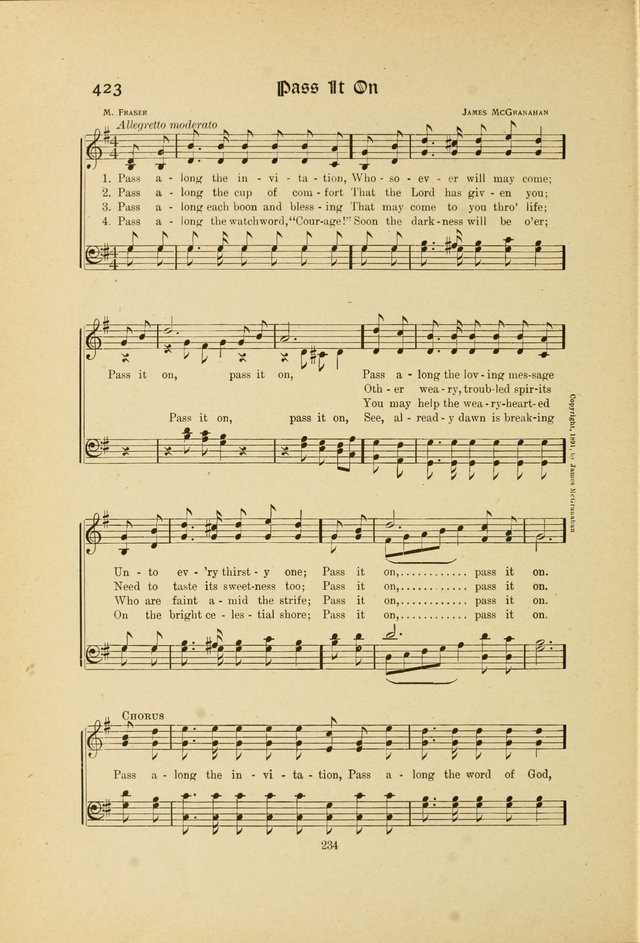 Hymns, Psalms and Gospel Songs: with responsive readings page 234