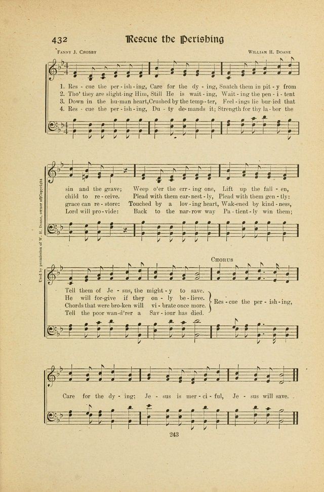 Hymns, Psalms and Gospel Songs: with responsive readings page 243