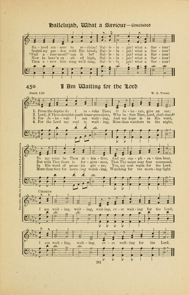 Hymns, Psalms and Gospel Songs: with responsive readings page 261