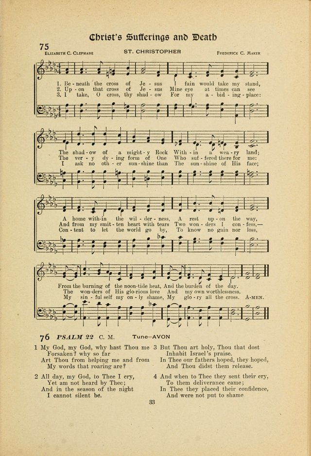 Hymns, Psalms and Gospel Songs: with responsive readings page 33