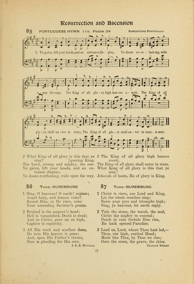 Hymns, Psalms and Gospel Songs: with responsive readings page 37