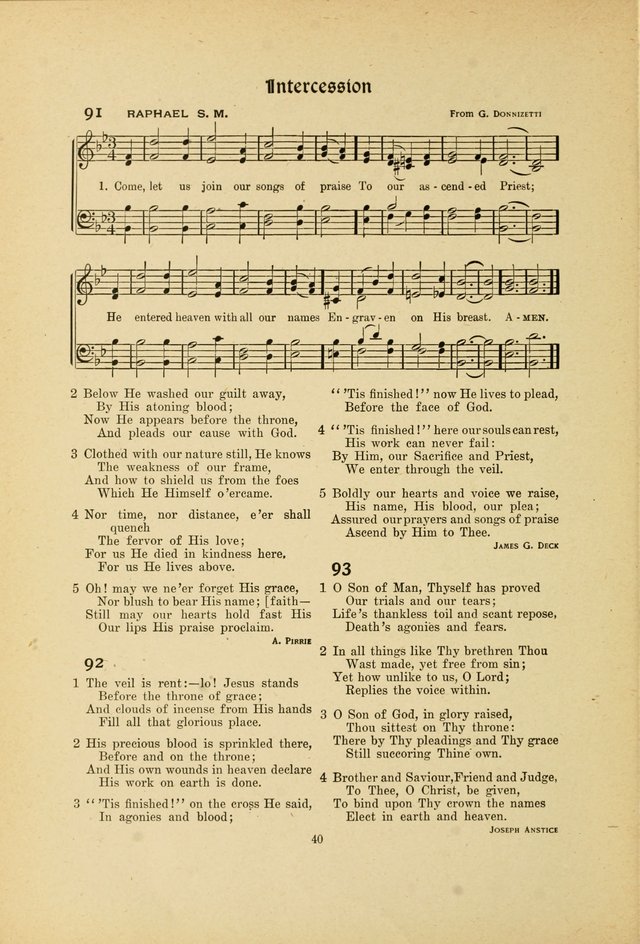 Hymns, Psalms and Gospel Songs: with responsive readings page 40