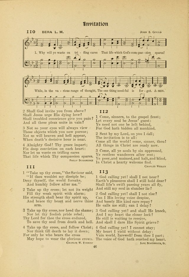 Hymns, Psalms and Gospel Songs: with responsive readings page 46