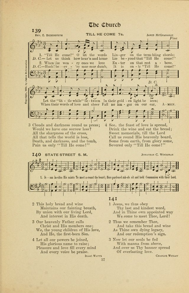 Hymns, Psalms and Gospel Songs: with responsive readings page 57