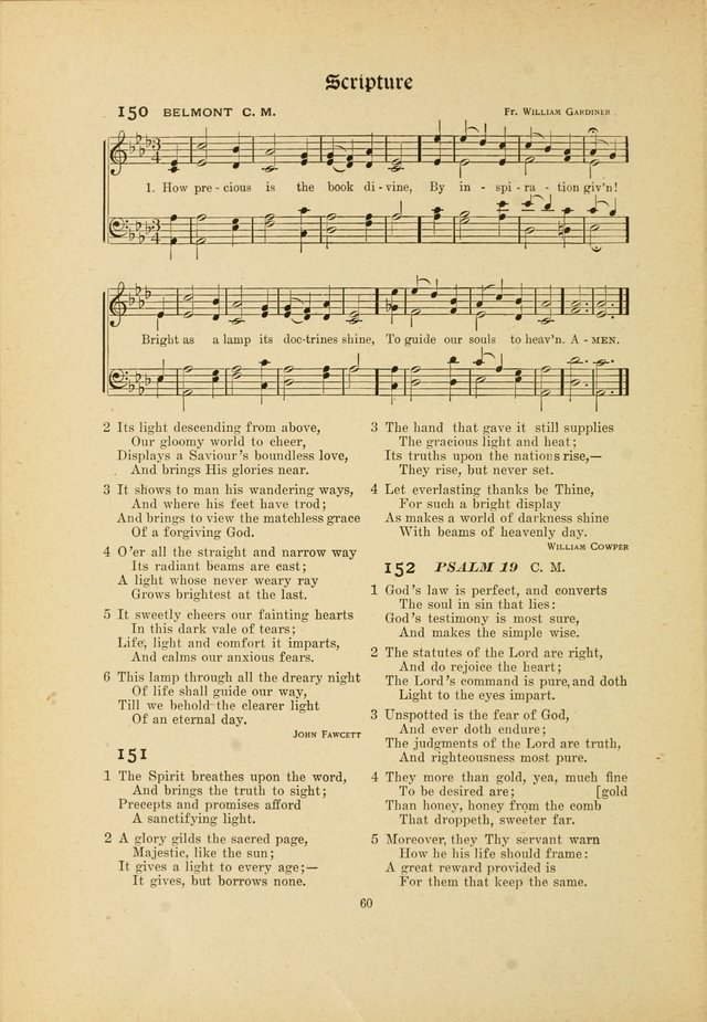 Hymns, Psalms and Gospel Songs: with responsive readings page 60