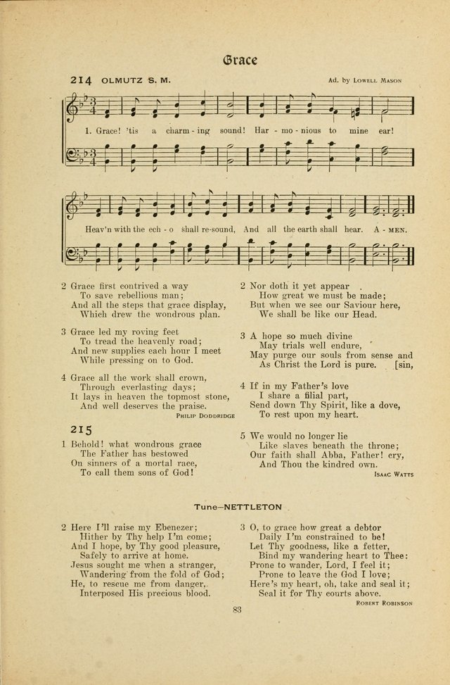 Hymns, Psalms and Gospel Songs: with responsive readings page 83