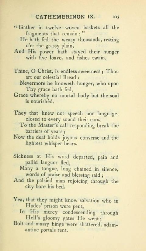 The Hymns of Prudentius: translated by R. Martin Pope page 103