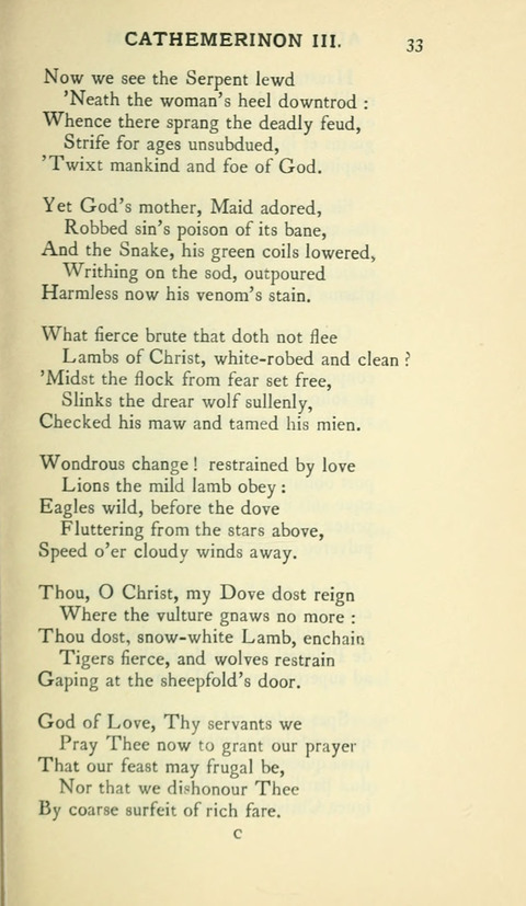 The Hymns of Prudentius: translated by R. Martin Pope page 33