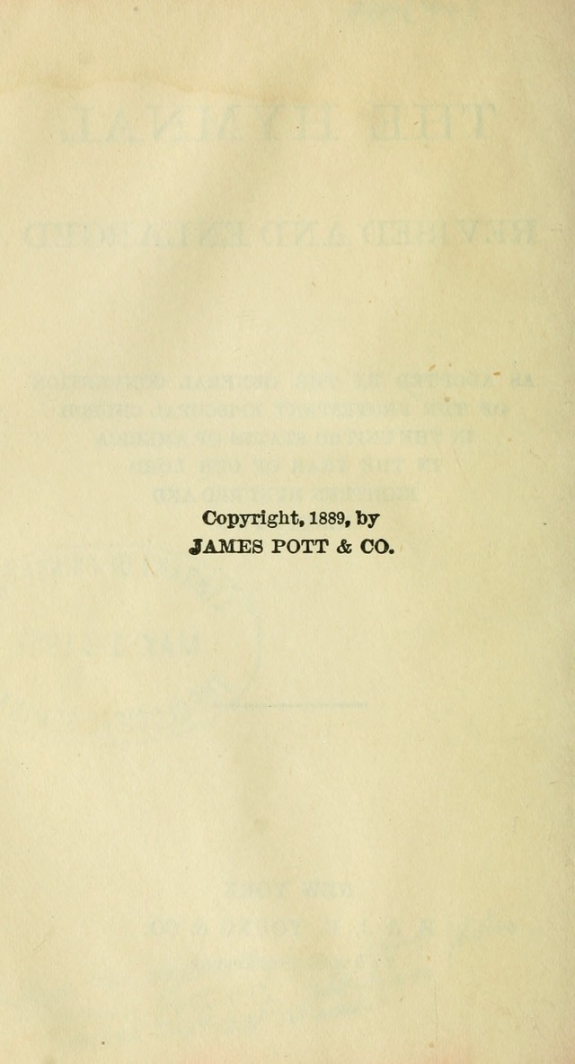 The Hymnal: revised and enlarged as adopted by the General Convention of the Protestant Episcopal Church in the United States of America in the year of our Lord 1892 page 13