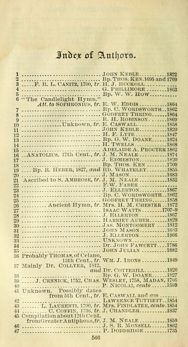 The Hymnal: revised and enlarged as adopted by the General Convention of the Protestant Episcopal Church in the United States of America in the year of our Lord 1892 page 585