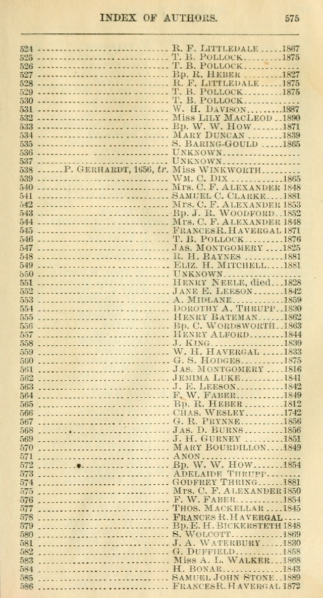 The Hymnal: revised and enlarged as adopted by the General Convention of the Protestant Episcopal Church in the United States of America in the year of our Lord 1892 page 594