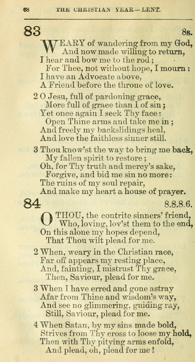 The Hymnal: revised and enlarged as adopted by the General Convention of the Protestant Episcopal Church in the United States of America in the year of our Lord 1892 page 85