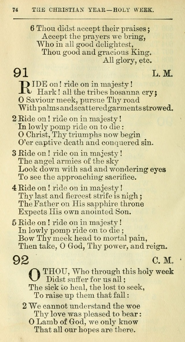 The Hymnal: revised and enlarged as adopted by the General Convention of the Protestant Episcopal Church in the United States of America in the year of our Lord 1892 page 91