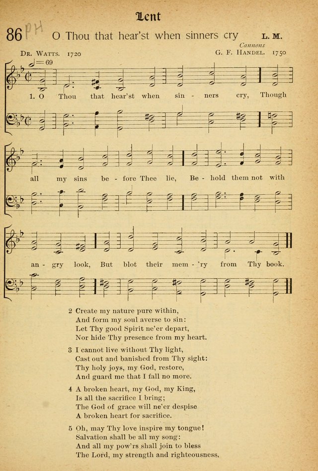 The Hymnal: revised and enlarged as adopted by the General Convention of the Protestant Episcopal Church in the United States of America in the of our Lord 1892..with music, as used in Trinity Church page 101