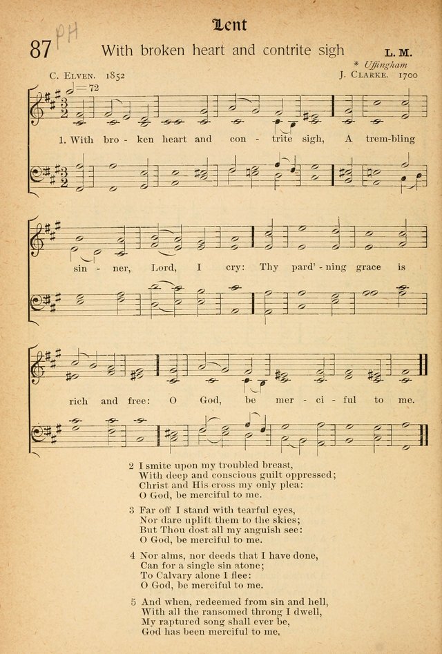 The Hymnal: revised and enlarged as adopted by the General Convention of the Protestant Episcopal Church in the United States of America in the of our Lord 1892..with music, as used in Trinity Church page 102