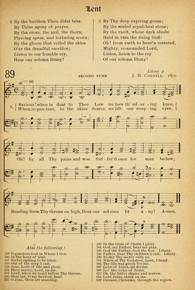 The Hymnal: revised and enlarged as adopted by the General Convention of the Protestant Episcopal Church in the United States of America in the of our Lord 1892..with music, as used in Trinity Church page 105