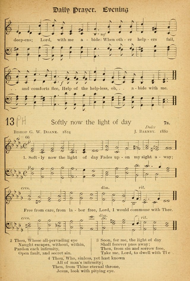 The Hymnal: revised and enlarged as adopted by the General Convention of the Protestant Episcopal Church in the United States of America in the of our Lord 1892..with music, as used in Trinity Church page 11