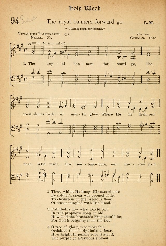 The Hymnal: revised and enlarged as adopted by the General Convention of the Protestant Episcopal Church in the United States of America in the of our Lord 1892..with music, as used in Trinity Church page 110