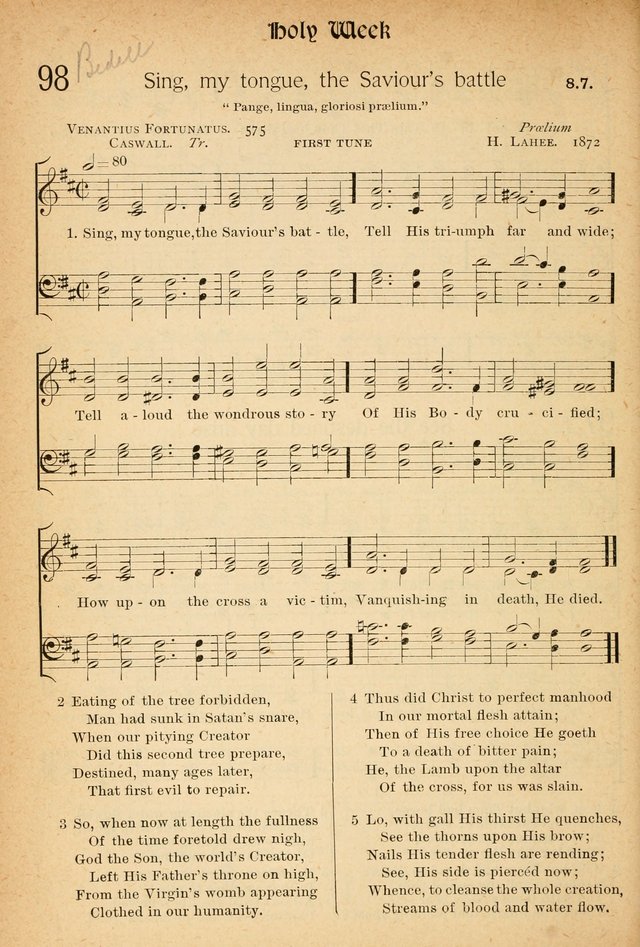 The Hymnal: revised and enlarged as adopted by the General Convention of the Protestant Episcopal Church in the United States of America in the of our Lord 1892..with music, as used in Trinity Church page 114