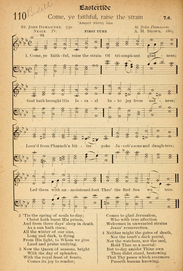 The Hymnal: revised and enlarged as adopted by the General Convention of the Protestant Episcopal Church in the United States of America in the of our Lord 1892..with music, as used in Trinity Church page 130