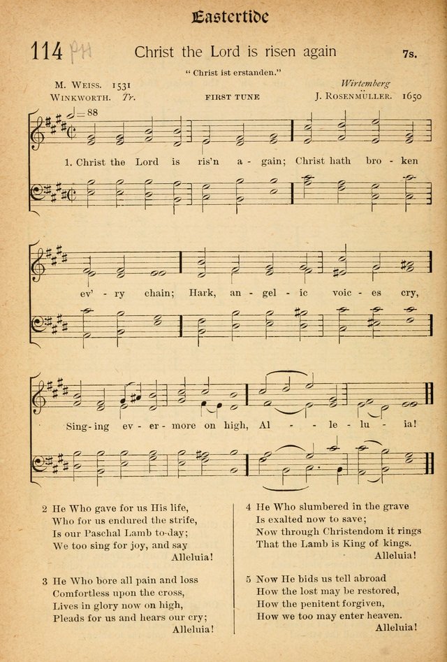 The Hymnal: revised and enlarged as adopted by the General Convention of the Protestant Episcopal Church in the United States of America in the of our Lord 1892..with music, as used in Trinity Church page 136