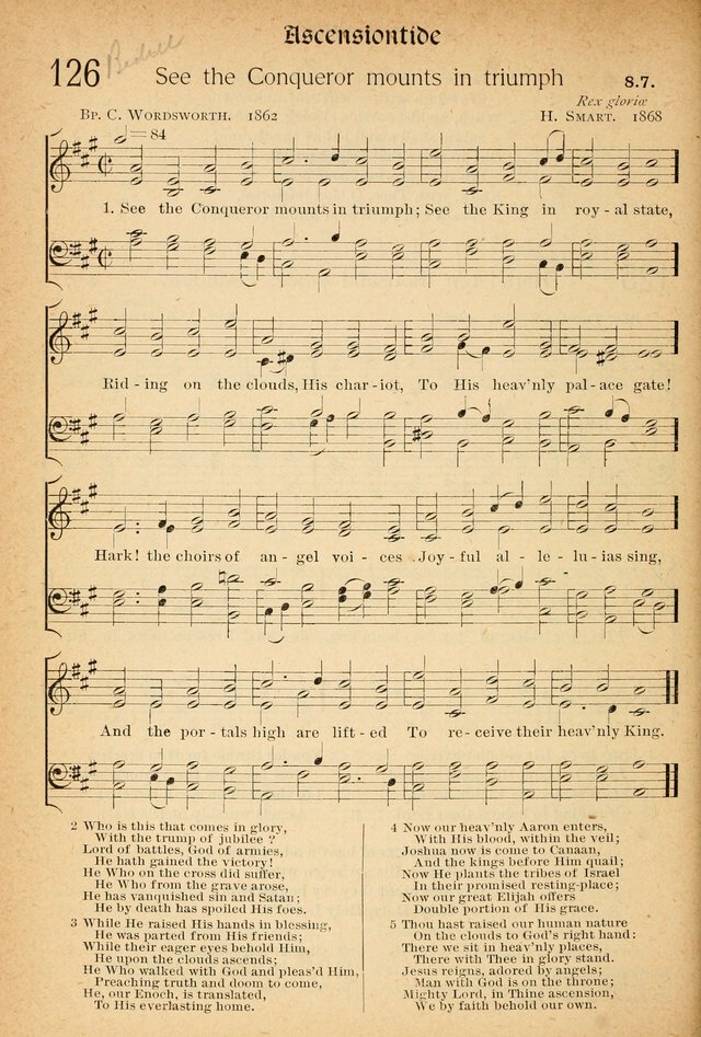 The Hymnal: revised and enlarged as adopted by the General Convention of the Protestant Episcopal Church in the United States of America in the of our Lord 1892..with music, as used in Trinity Church page 150