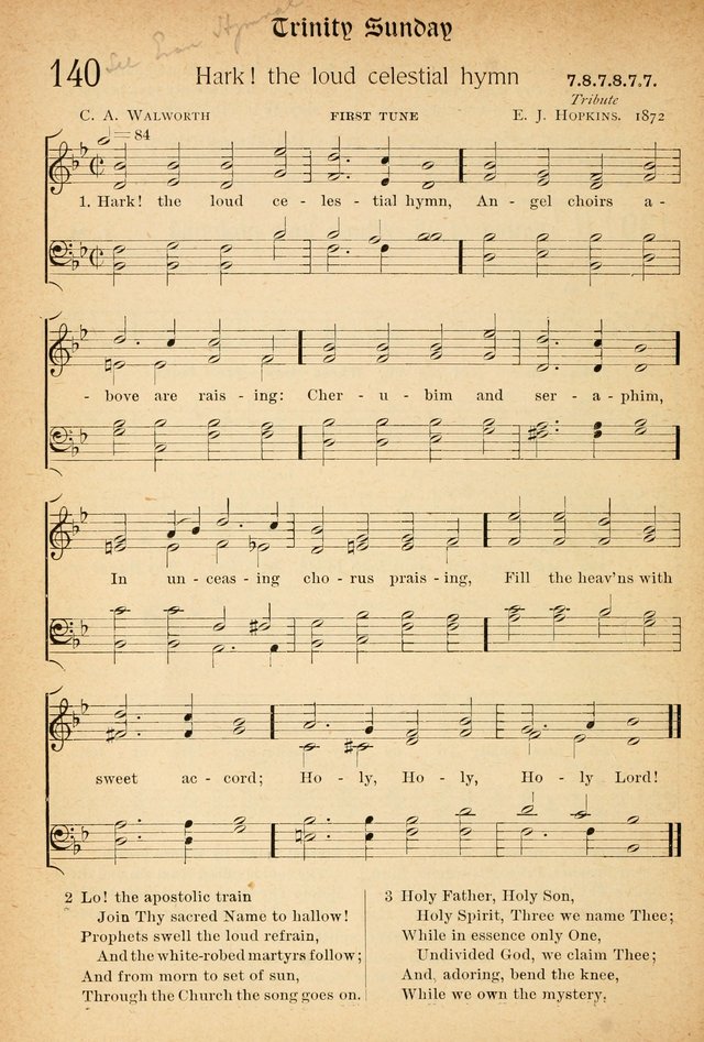 The Hymnal: revised and enlarged as adopted by the General Convention of the Protestant Episcopal Church in the United States of America in the of our Lord 1892..with music, as used in Trinity Church page 164