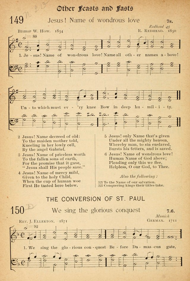 The Hymnal: revised and enlarged as adopted by the General Convention of the Protestant Episcopal Church in the United States of America in the of our Lord 1892..with music, as used in Trinity Church page 172