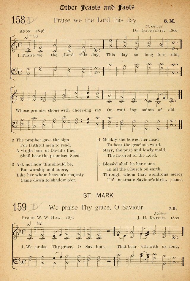 The Hymnal: revised and enlarged as adopted by the General Convention of the Protestant Episcopal Church in the United States of America in the of our Lord 1892..with music, as used in Trinity Church page 180