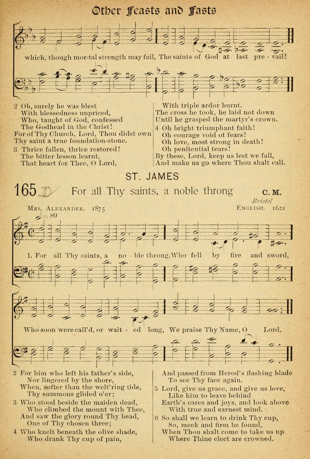 The Hymnal: revised and enlarged as adopted by the General Convention of the Protestant Episcopal Church in the United States of America in the of our Lord 1892..with music, as used in Trinity Church page 185