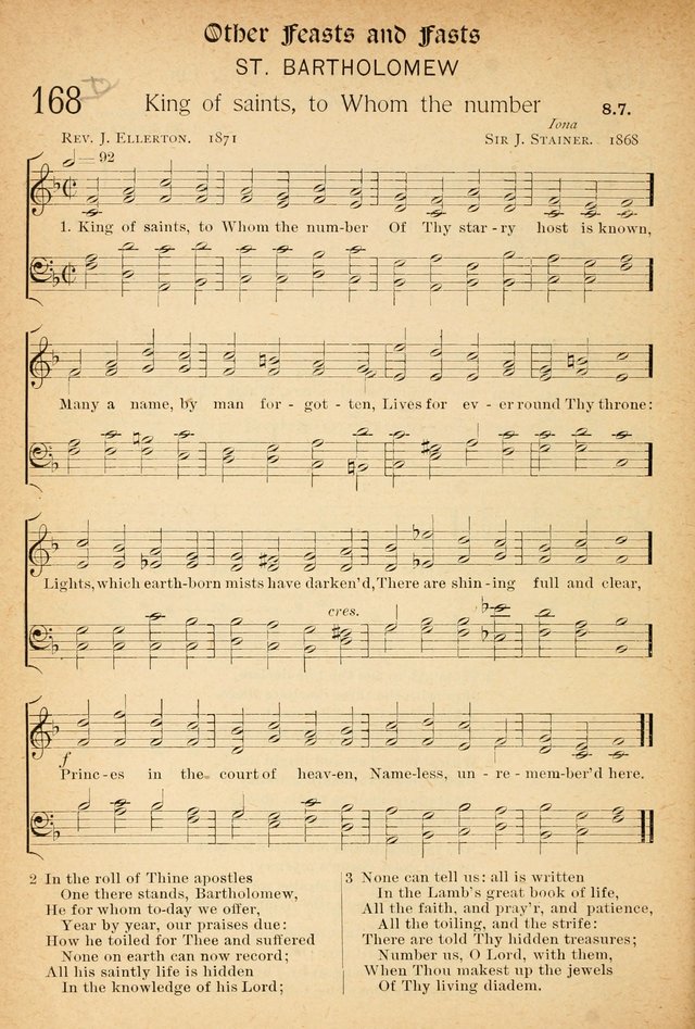 The Hymnal: revised and enlarged as adopted by the General Convention of the Protestant Episcopal Church in the United States of America in the of our Lord 1892..with music, as used in Trinity Church page 188